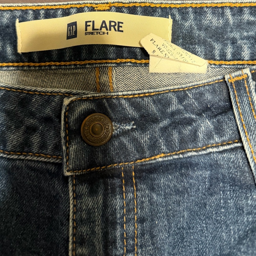 GAP Women's Dark Blue Straight Leg Jeans - Picture 3 of 5